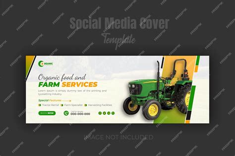 Agriculture farming service facebook cover design template and agro ...