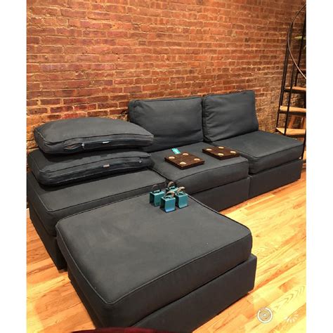 Lovesac 6 Piece Mediterranea Solid Polylinen Sectional Sofa - AptDeco