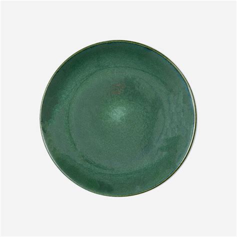 Verdant Green Glossy Ceramic Dinner Plate(Set of 2) – Tibros