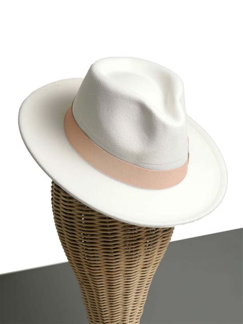 Buy CHOKORE Unisex Classic & Comfortable Solid White Fedora Hat Online