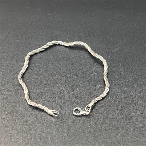 Silver Ladies Bracelet Italian Zig zag Kada/Bracelet – Silver Store Chennai