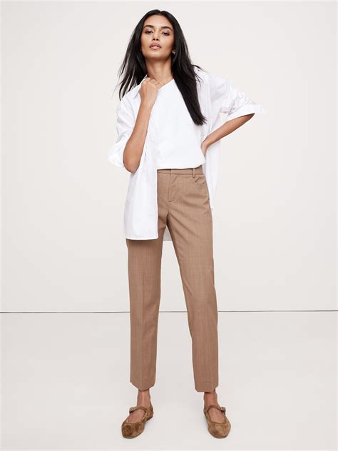 Siena Slim Italian Wool Ankle Pant | Banana Republic