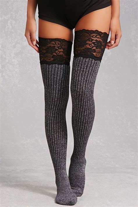 Lace Thigh-High Tights - #Lace #ThighHigh #tights | Thigh high tights ...