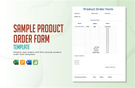 Editable Order Form Templates in Word to Download