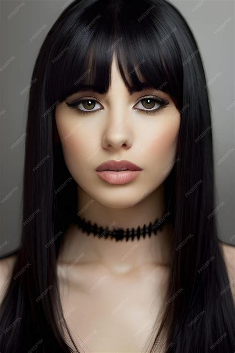 Premium Photo | Portrait of A beautiful Latina woman with long straight ...