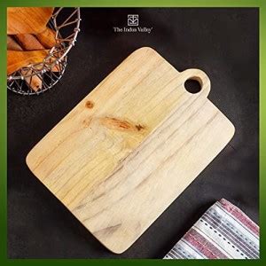 The Indus Valley Pine Wood Rectangle Chopping Board Reversible for ...