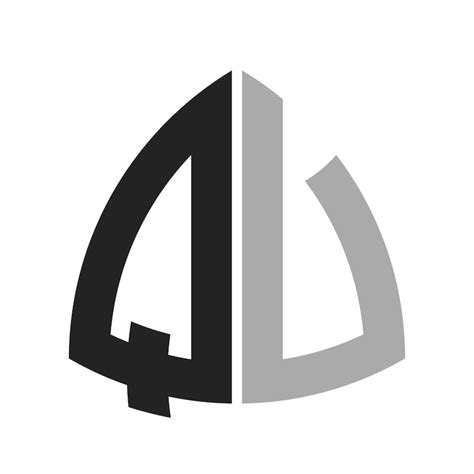 Modern creative qu logo design letter qu icon for any business and ...
