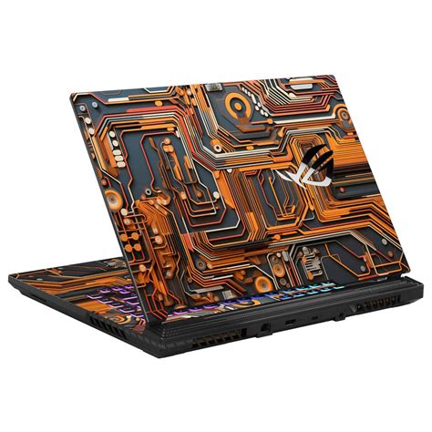 Shop Tech Orange Geometric Laptop Skin for Asus | Buy Online Now ...
