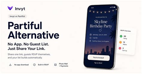 Partiful alternative for weddings and formal events | Invyt