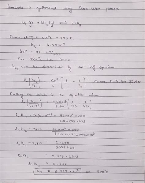 [Solved] Ammonia is synthesized using the Born-Haber Process: N 2 (g ...