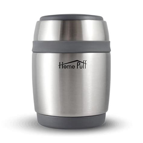 Home Puff Vacuum Insulated Food Jar- Double Wall Stainless Steel ...