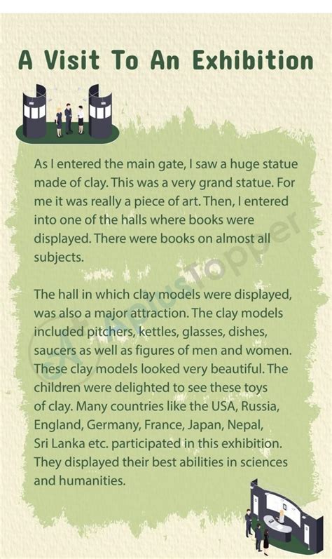 write a descriptive paragraph based on the hints given. visit to the ...