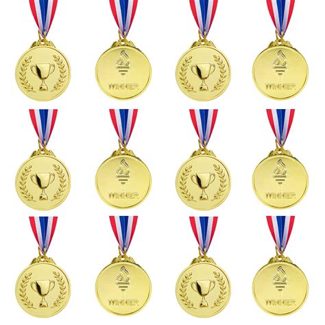 Buy 12 Pieces Gold Award Medals - Winner Medals Gold Prizes for Sports ...