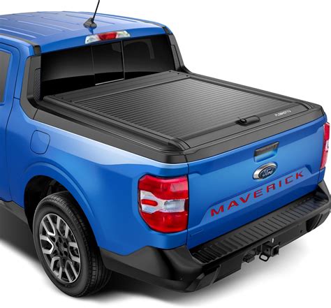 Amazon.com: Flowkottu Retractable Hard Tonneau Cover Fits 2022-2025 Ford Maverick 4'6" Truck Bed ...