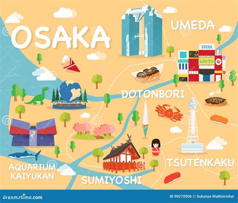 Osaka City Map English