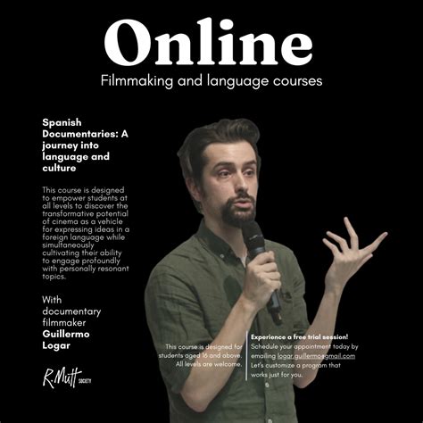 Filmmaking and language courses — Guillermo Logar