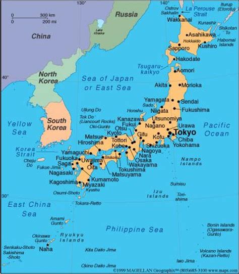 Japan islands map - Map japan islands (Eastern Asia - Asia)