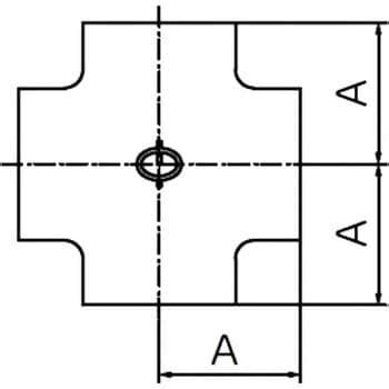クロス 可鍛鋳鉄製管継手(白) リケン 白継手 【通販モノタロウ】