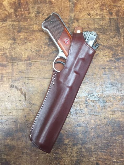 Brown Leather Holster Ruger MK Mark I II III IV with 6 7/8" inch barrel ...