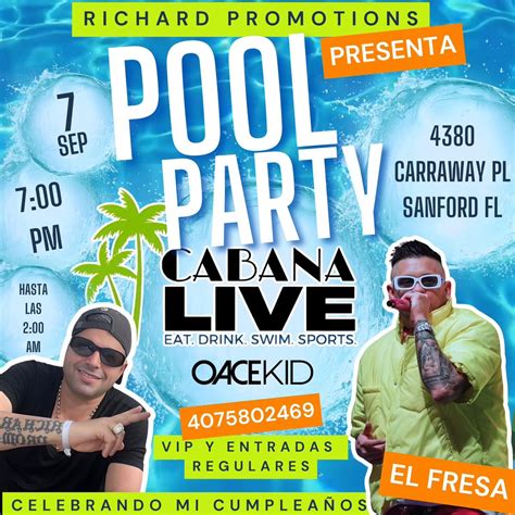 RICHARD PROMOTIONS LATIN POOL PARTY, 4380 Carraway PL, Sanford, FL ...