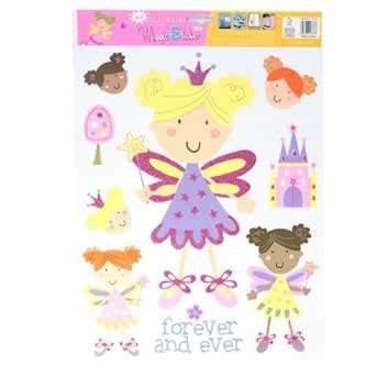 Alcoa PrimePurple Beige Yellow Glitter Girl Castle Wall Window Sticker ...