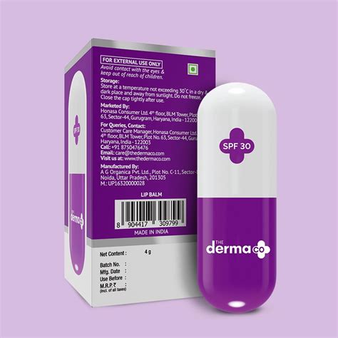 The Derma Co 1% Ceramide Complex Lip Balm with Ceramides & Vitamin E ...