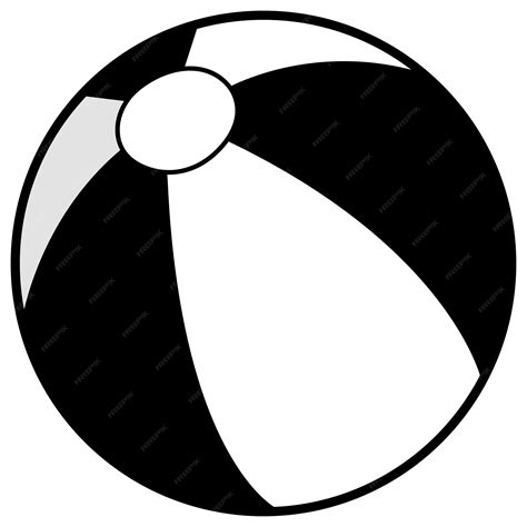 Premium Vector | Beach ball outline illustration. Vector. High quality. Fullcolor. Icon ...