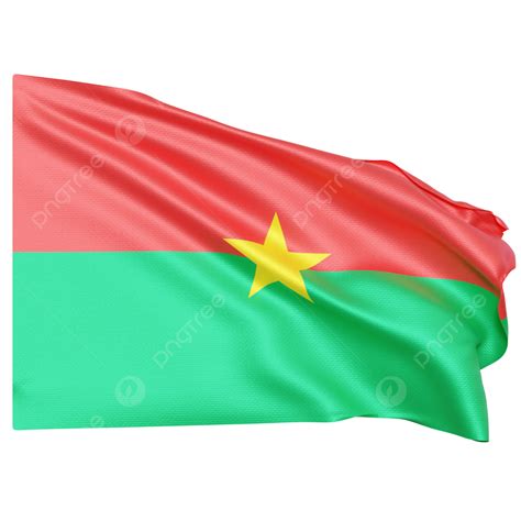 Burkina Faso Flag Waving, Burkina Faso Flag With Pole, Burkina Faso ...