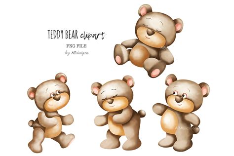 Teddy Bear Clipart Graphic by ATdesigns · Creative Fabrica