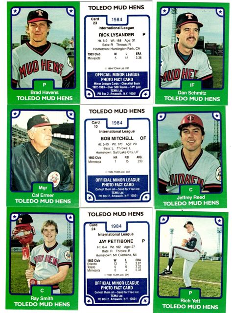 1984 TCMA Toledo Mud Hens Team Set (24) Minnesota Twins (A) | eBay