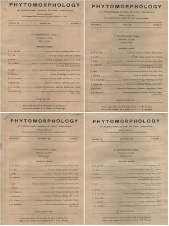 Buy Phytomorphology - An International Journal Of Plant Morphology ...