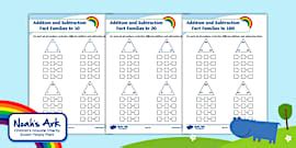 Subtraction And Addition Number Facts Worksheets | Maths