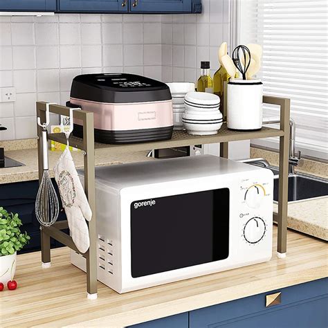 Buy INDIAN DECOR 35502 Kitchen Storage Shelf Black Metal Kitchen Shelf ...