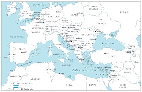 Mediterranean Map Printable