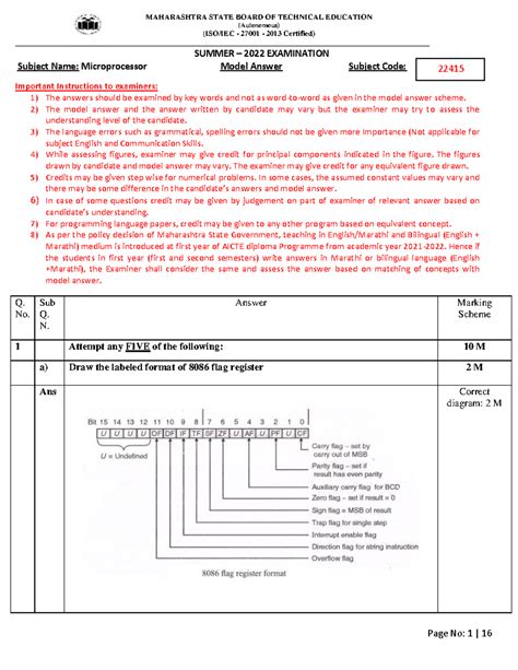 Model Answers Paper - (Autonomous) (ISO/IEC - 27001 - 2013 Certified ...