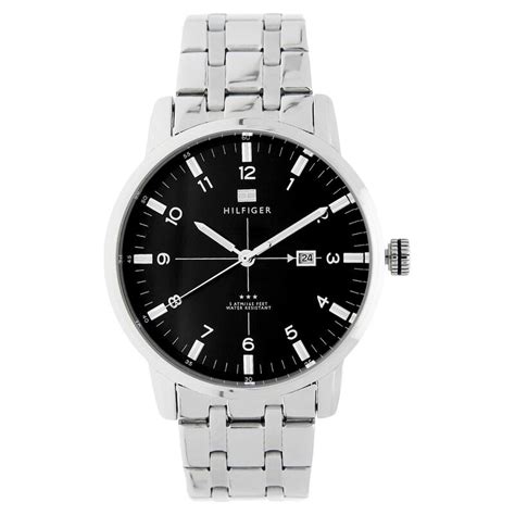 Buy Online Tommy Hilfiger Quartz Analog Black Dial Stainless Steel ...