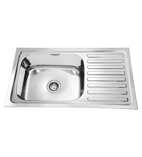 Single Bowl Kitchen Sink With Drainboard and Flat Edge (C857372 ...
