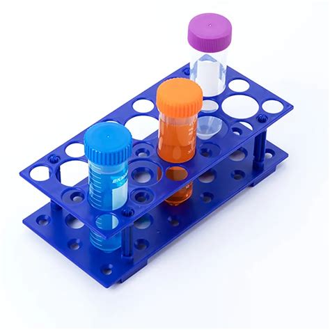 Laboratory Multipurpose Orange 50-Well Test Tube Rack 50 Holes Plastic ...