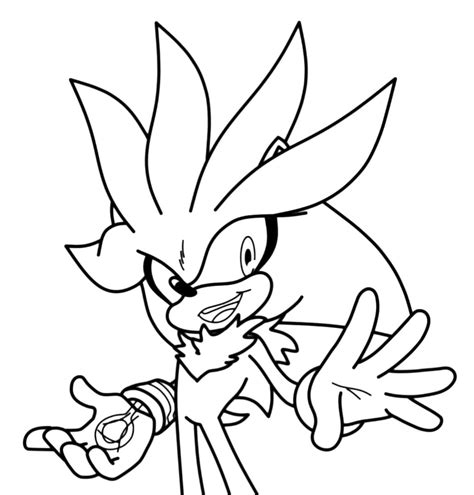 Cartoon Silver the Hedgehog coloring page - Download, Print or Color ...