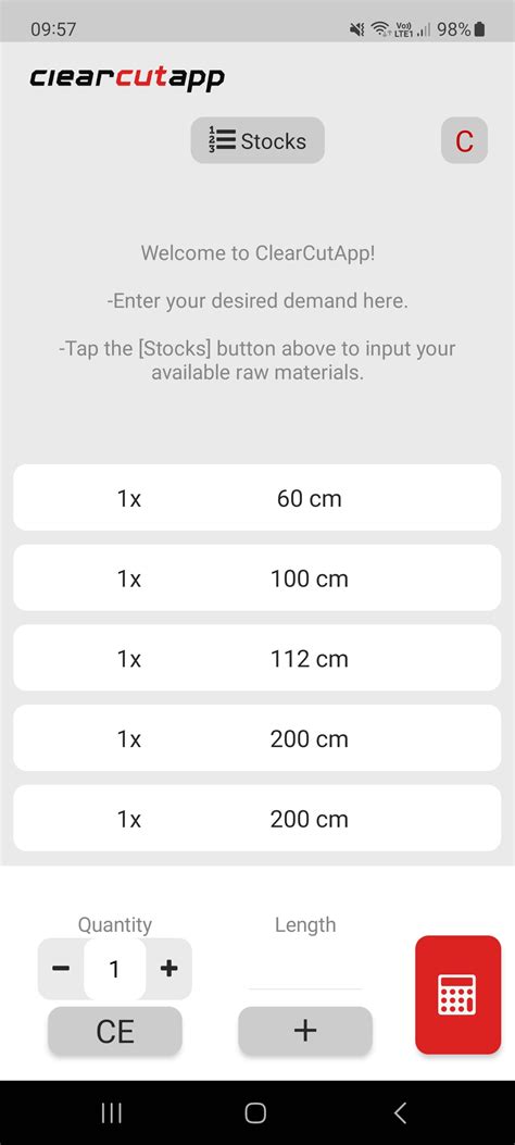 ClearCutApp - Cut List Optimizer | Linear Cutting Calculator