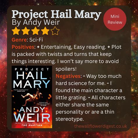 Project Hail Mary by Andy Weir - The Wallflower Digest