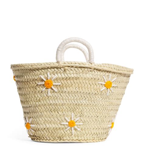 BONITA Beige Medium Daisy Basket Bag | Harrods UK