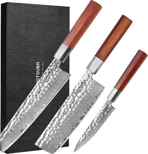 Amazon.com: YOTSUBA 3PCS Japanese Chef Knife Set,Damascus Kitchen ...