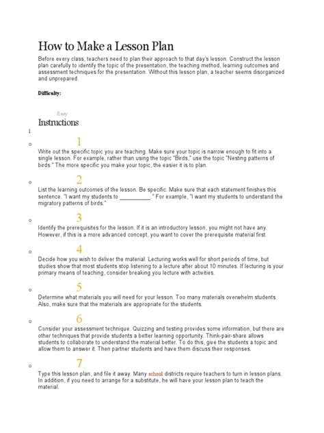 Developing a Lesson Plan 的图像结果