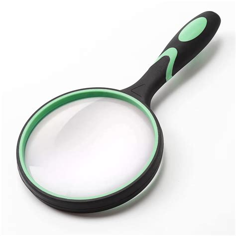 Large Magnifying Glass 5X Handheld Reading Magnifier for Seniors & Kids ...