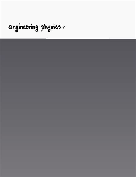 Engineering Physics Handwritten Notes: Key Concepts and Formulas - Studocu