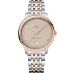 De Ville Prestige 40 mm, steel - yellow gold on leather strap - 434.23 ...
