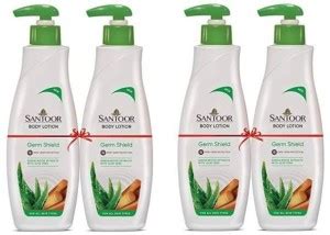 Santoor Germ Shield Sandal Wood Extracts With Aloe Vera Body Lotion 250 ...