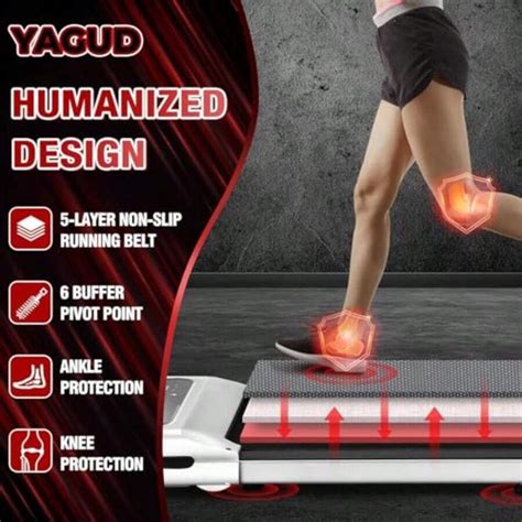 Yagud Walking Pad Treadmill Under Desk Portable Home Office 2.5 ...
