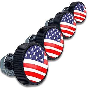 Tricktoppers 4 Black Knurled Motorcycle License Plate Frame Fastener ...